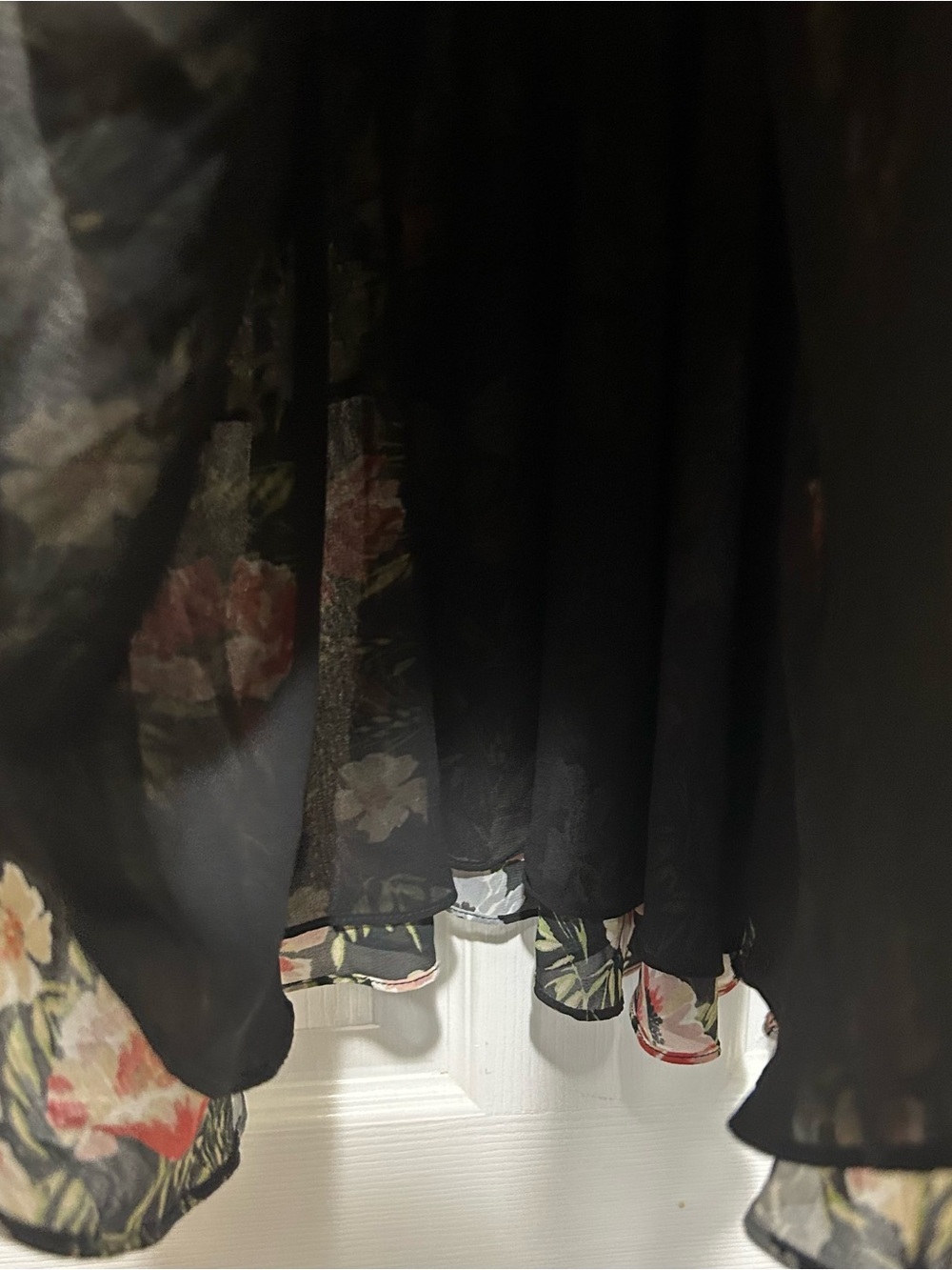 Tularosa Black Floral Mini Dress LBD Vacation Honeymoon Sheer Summer Sz Med - Picture 8 of 14